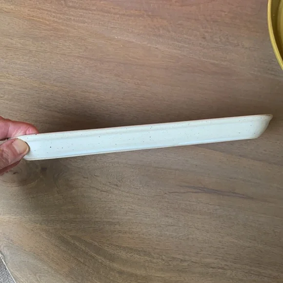 Pottery Barn ceramic speckle glaze tray/dish - Picture 2 of 8